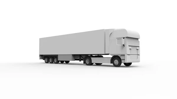 3d rendering of a cargo truck isolated in white background — 스톡 사진