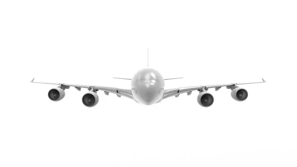 3D візуалізація реактивного літака-джампінгу ізольованого на білому тлі — стокове фото