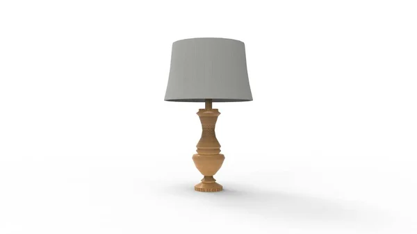 3d renderização de um clássico pé lâmpada doméstica curta isolada — Fotografia de Stock