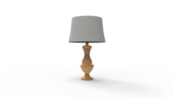 3d рендеринг классической стоячей короткой домашней лампы изолированы
