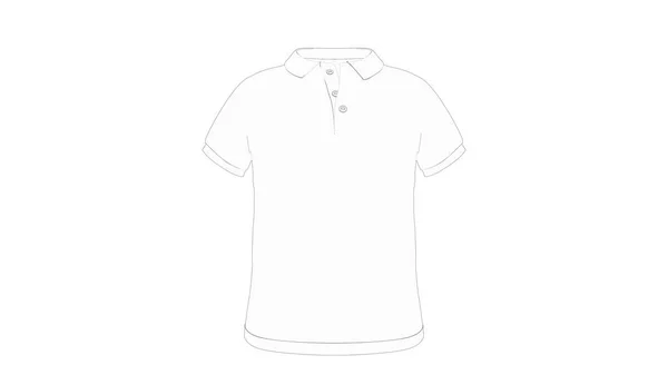 Representación 3d de una camisa de polo aislada en fondo blanco — Foto de Stock