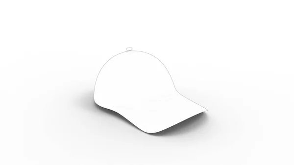 3D απόδοση ενός καπέλου του μπέιζμπολ απομονώνονται σε λευκό φόντο στούντιο — Φωτογραφία Αρχείου