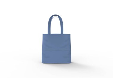 Beyaz arka planda izole edilmiş bir kadın çantasının 3D görüntüsü