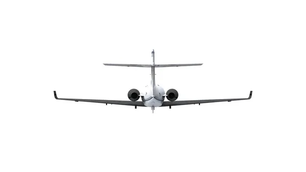 Beyaz arka planda izole edilmiş bir jet uçağının 3D görüntüsü — Stok fotoğraf