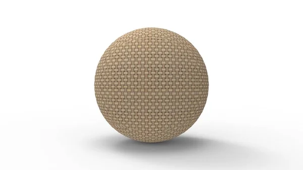 Esfera bola de renderização 3d em vários materiais isolados em fundo de estúdio — Fotografia de Stock