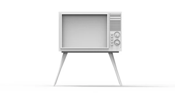 Vintage retro tv televisión aislada sobre fondo blanco . — Foto de Stock