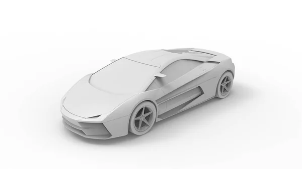 Concept sports car sketch rendering isolated in white background — Stock Photo, Image