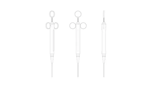 3d renderização de uma seringa isolada em fundo branco — Fotografia de Stock