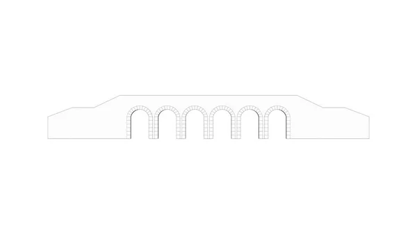 3d rendering of a bridge isolated in white background — Stock Photo, Image