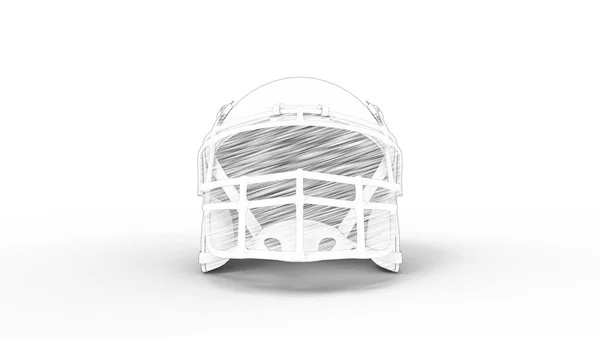 Rendering 3d di un casco da calcio americano isolato su sfondo bianco — Foto Stock