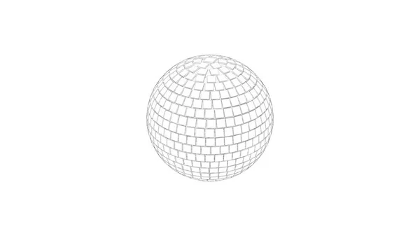 3D vykreslování náčrt discoball izolované v bílém studiu pozadí — Stock fotografie