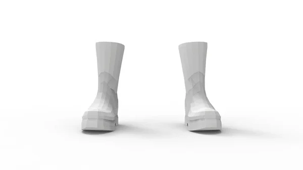 3D візуалізація пари черевиків ізольовані на білому тлі — стокове фото