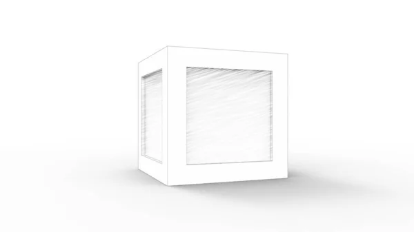 3D vykreslení obyčejné krabice izolované v bílém pozadí — Stock fotografie