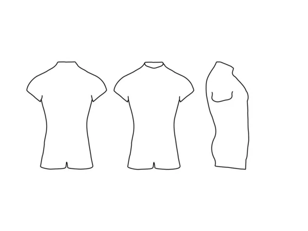 Vector illustration of a male torse and shirt isolated in white background — 스톡 벡터