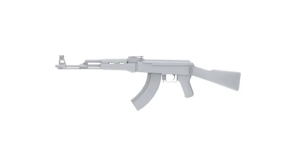 Representación 3d de un rifle automático aislado en fondo blanco —  Fotos de Stock