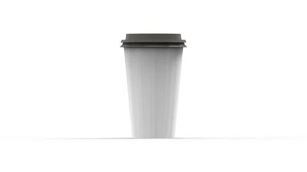 Beyaz arka planda izole edilmiş bir kahve fincanının 3D görüntüsü — Stok fotoğraf