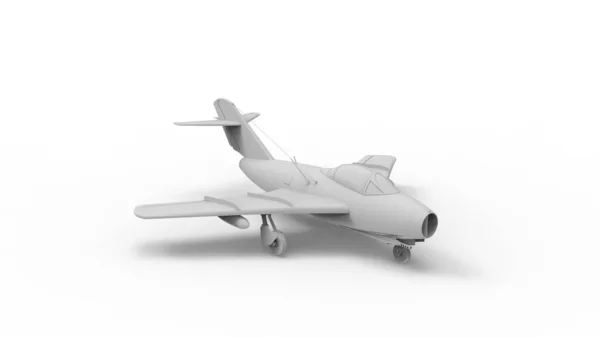 3D-Rendering eines historischen Kampfflugzeugs im weißen Studiohintergrund — Stockfoto