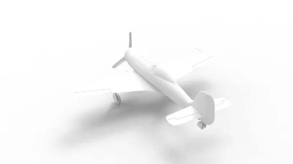 3D-Darstellung eines Weltkriegs-Kampfflugzeugs isoliert auf weißem Hintergrund — Stockfoto