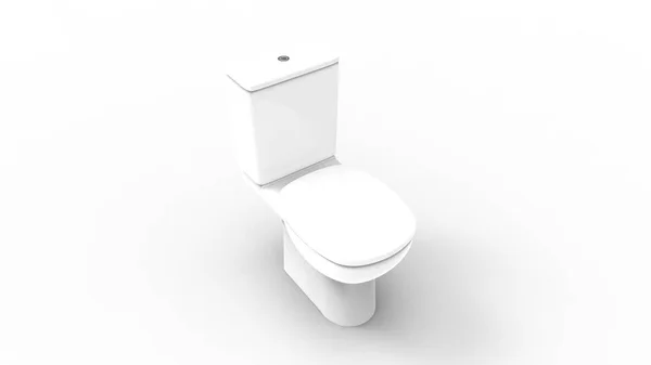 3d απόδοση μιας τουαλέτας απομονωμένης σε λευκό φόντο — Φωτογραφία Αρχείου