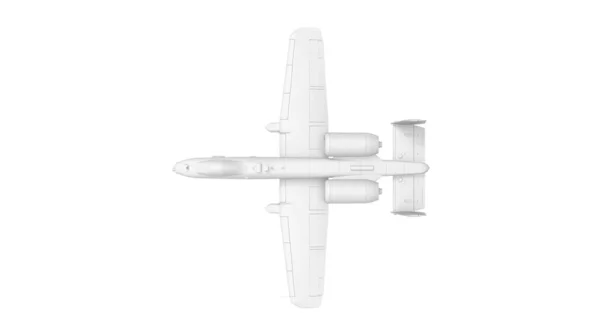 Renderização 3D de um bombardeiro de avião de caça de pistola warthog isolado — Fotografia de Stock