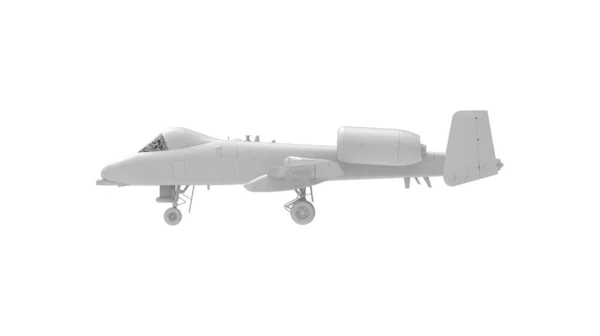 Rendering 3D isolato di un bombardiere aereo da caccia Warthog — Foto Stock