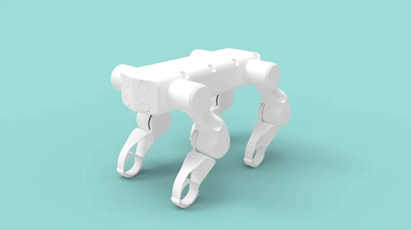 Rendu 3D d'un robot animal animal bête bête à quatre pattes isolé — Photo