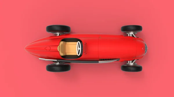 3D renderização de um clássico carro de corrida vintage portas modelo de carro em estúdio vermelho — Fotografia de Stock