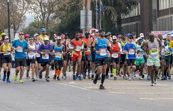 Pinetown Durban South Africa June 2018 Midday Many Unknownn Runners — Stock Photo, Image