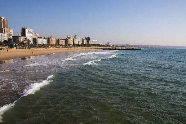 Durban Beach Shoreline with Buildings and Hotels — Stock Photo, Image