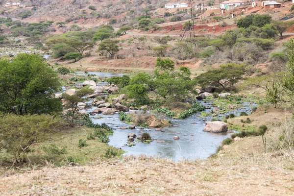 Snabbt flödande Umgeni River — Stockfoto