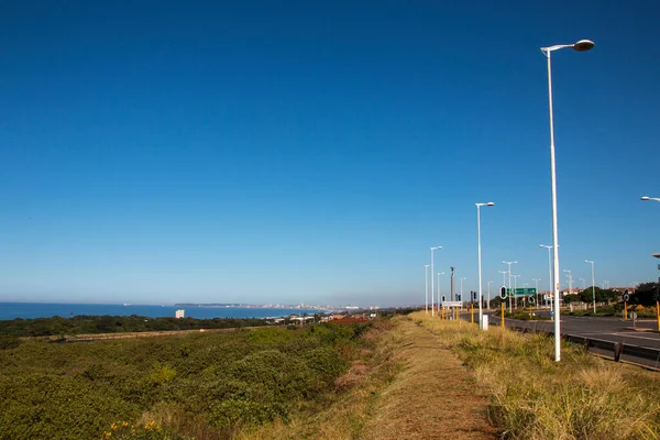 Kustväg Som Leder Till Durban Med Vegetation Utanför Kusten — Stockfoto