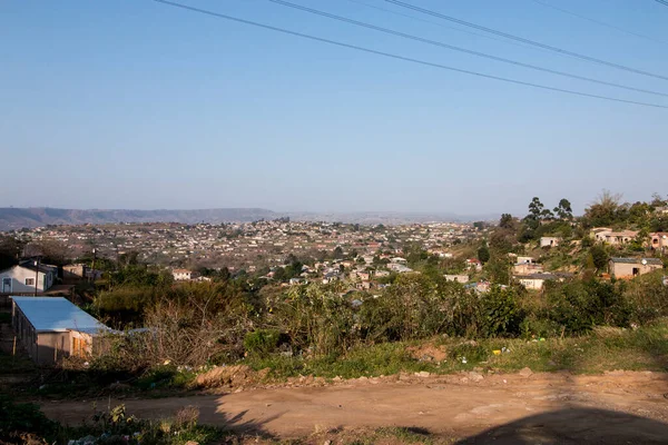 South African Informal Settlement Sprawled Hillside — Stock Photo, Image