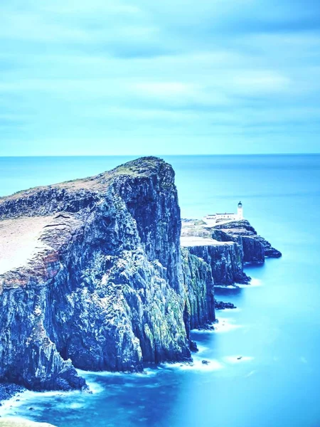 Nest Point Leuchtturm Berühmten Fotografen Lage Auf Der Insel Skye — Stockfoto