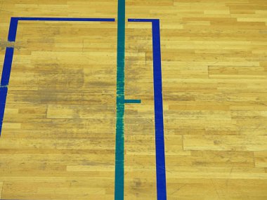 Mahkeme gymhall kapalı modern çağdaş ofis stadyumda basketbol sahası ile üstten görünüm