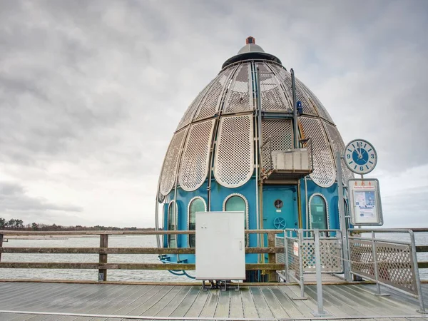 Zingst Alemanha Janeiro 2018 Arte Atração Seebruecke Ponte Marítima Madeira — Fotografia de Stock