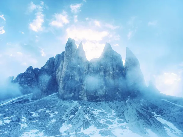 Skvělý Pohled Alpského Masivu Tre Cime Lavaredo Umístění Národní Park — Stock fotografie