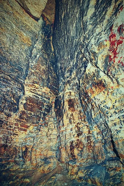 Underground City Abandoned Collapsed Sandstone Tunnels Dome Old Dark Underground — Stock Photo, Image