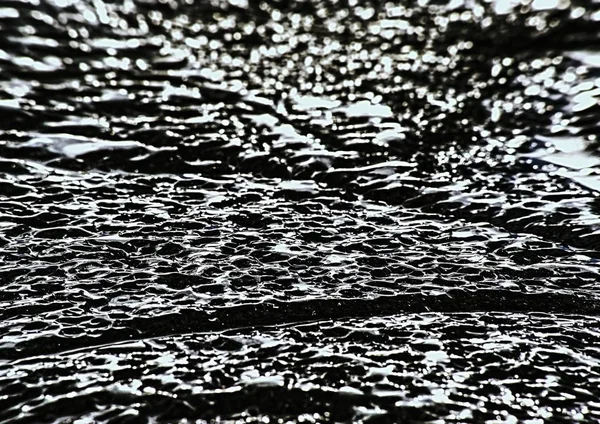 Témpanos Hielo Rompiéndose Playa Rocosa Negra Hielo Agrietado Playa Arena —  Fotos de Stock