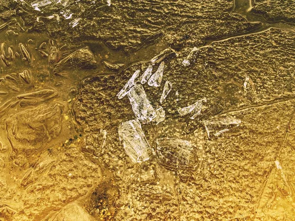 Haufen Glitzerndes Eis Strand Eis Einer Bucht Überlagert Von Nächtlichem — Stockfoto