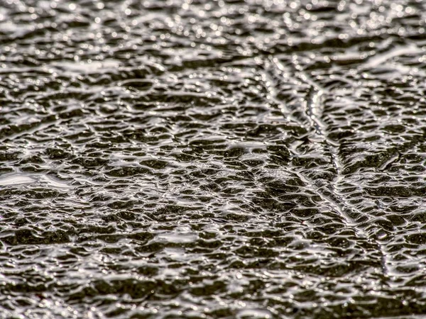 Knäckt Glaciäris Närbild Detalj Naturis Mönster Struktur Med Naturliga Baackground — Stockfoto