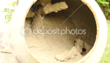 Beton Mikser ayrıntı. Beton karıştırıcı inşaat sahasında yapma