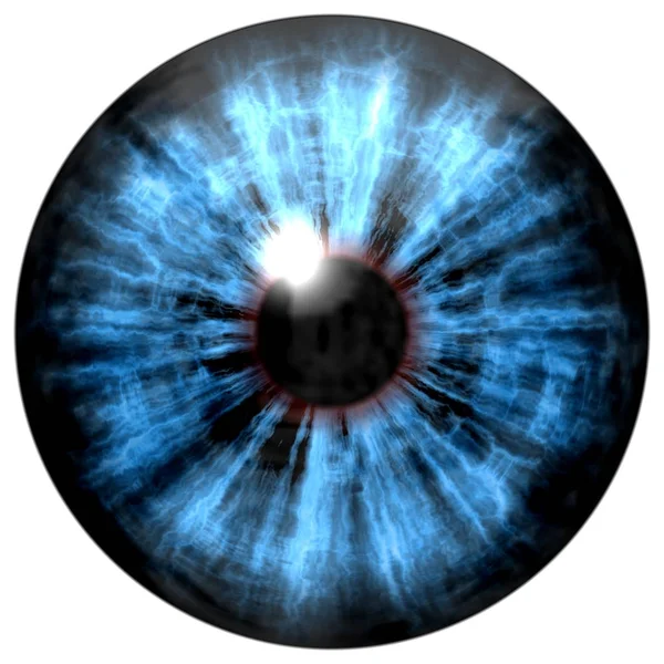 Modré Lidské Oko Bílém Pozadí Návrh Loga Kreslený Styl — Stock fotografie