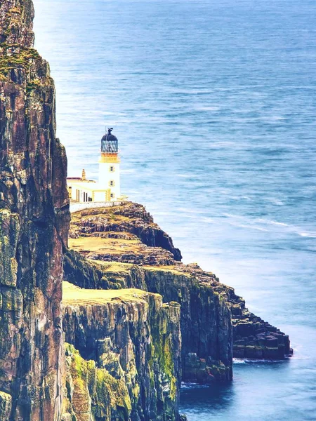 Neist Point Lighthouse Kända Fotografer Läge Isle Skye Skottland Melankoliska — Stockfoto