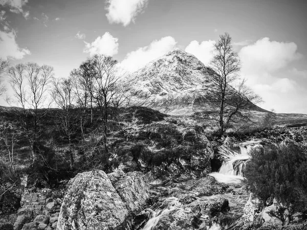 Randonnée Hivernale Buachaille Etive Mor Glencoe Écosse Journée Ensoleillée Hiver — Photo