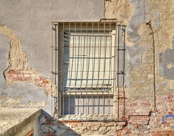 Alte Gemauerte Fenster Alten Verlassenen Haus Alte Architektur Alte Fenster — Stockfoto