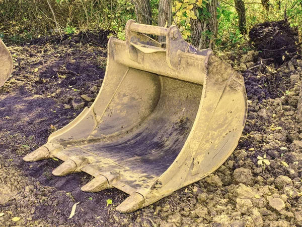 Baggerschaufelbagger Kettenbaggerschaufel Bauschaufel — Stockfoto