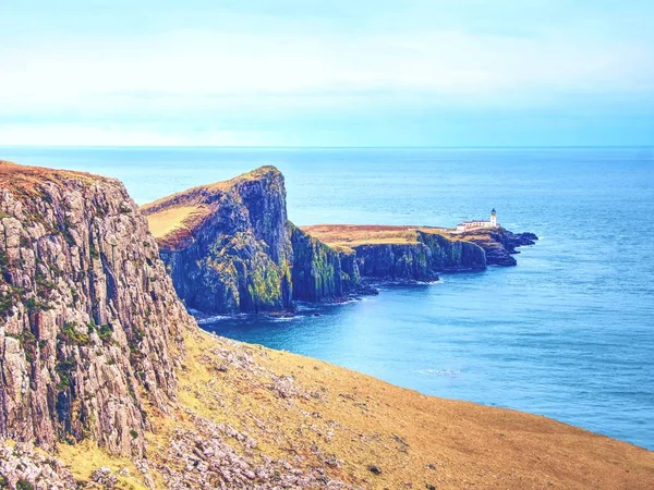 Phare Neist Point Célèbre Emplacement Photographes Sur Île Skye Écosse — Photo