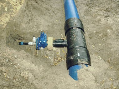 Küresel Vana dokunarak yeri dağıtım boruyla iş parçacığı için Hdpe boru iplik dokunun. İçme suyu temini.