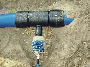 Küresel Vana dokunarak yeri dağıtım boruyla iş parçacığı için Hdpe boru iplik dokunun. İçme suyu temini.