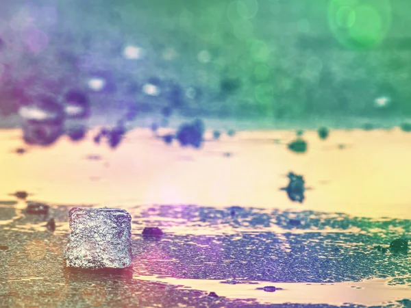 Törött Gleccser Fagyasztott Öbölben Gyönyörű Téli Háttér Csodálatos Téli Csípő — Stock Fotó